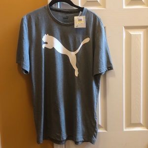 NWT Puma Essential Big Cat Heather Gray T-shirt M